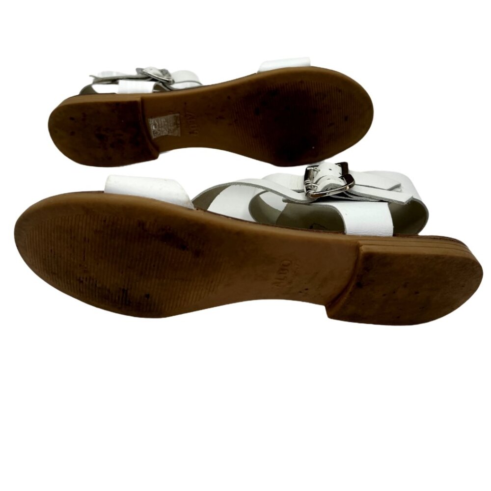 Aldo White Classic Flat Sandals - EU 40 / US 9 - Picture 7 of 7